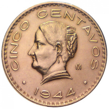 1944 * 5 centavos Mexico Josefa Ortiz de Domínguez