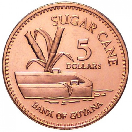 2008 * 5 Dollars Guyana sugar cane