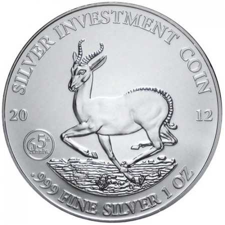 2012 * 1000 francs 1 OZ Gabon Springbok 65th anniversaire