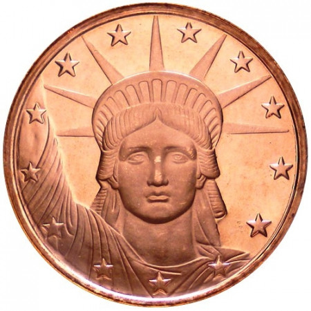 2012 Copper round United States Copper medal Statue of Liberty