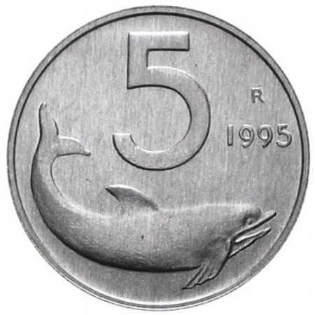 1995 * 5 lire Italy Dolphin