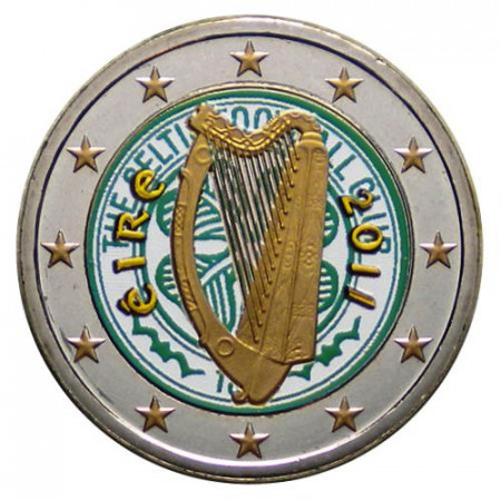 2011 * 2 Euro IRELAND "Celtic Harp" Colored