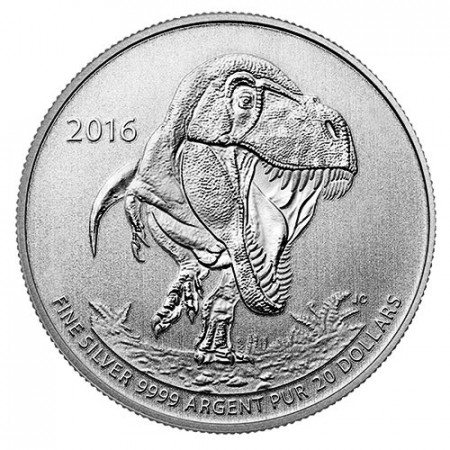 2016 * 20 Dollars Silver Canada "Tyrannosaurus Rex" BU