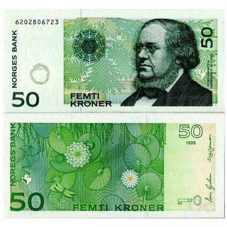 1999 * Banknote Norway 50 Kroner “PC Asbjornsen” (p46b) UNC