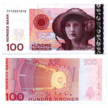 2006 * Banknote Norway 100 Kroner “K Flagstad” (p49c) UNC