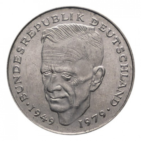 1992 J * 2 Marks Germany Federal Republic "Kurt Schumacher" (KM 149) VF