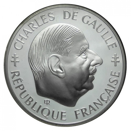 1988 * 1 Franc Silver France "Charles de Gaulle" (KM 978) PROOF