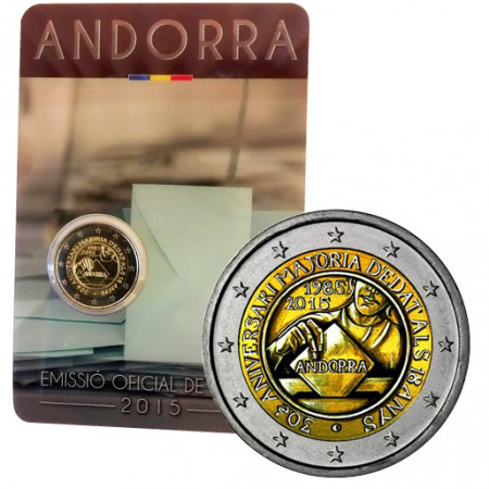 2015 * 2 Euro ANDORRA "30 Years Since 18 Became Legal Age" UNC
