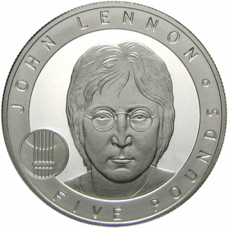 2010 * 5 Silver Proof Pounds Alderney - John Lennon