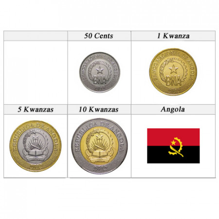 2012 * Series 4 coins Angola New Design