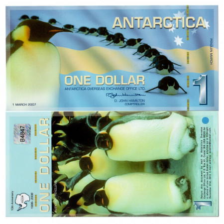 2007 * Banknote Polymer Antarctica 1 ant.dollar UNC