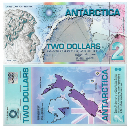 2007 * Banknote Polymer Antarctica 2 ant.dollars UNC