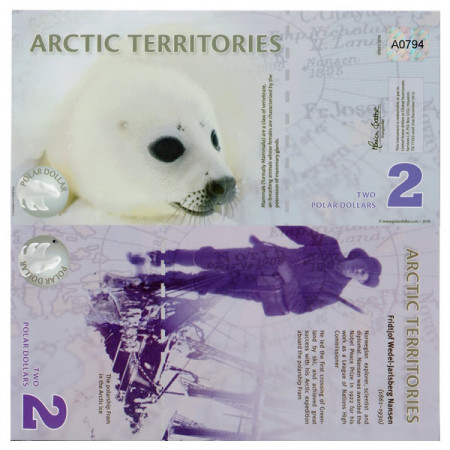 2010 * Polymer Banknote Arctic territories 2 dollars UNC