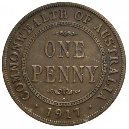 1917 (c) * 1 Penny Australia "George V" (KM 23) VF