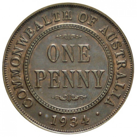 1934 (m) * 1 Penny Australia "George V" (KM 23) XF