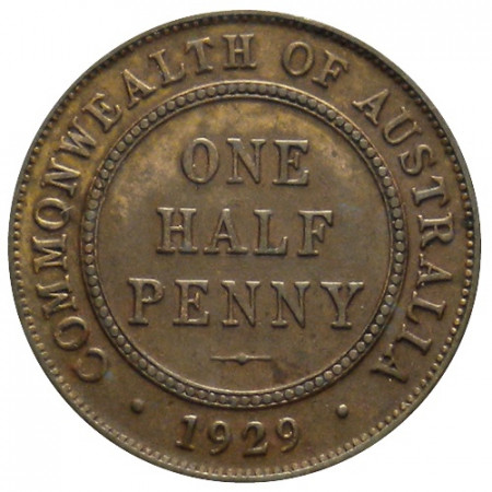 1929 (m) * 1/2 Penny Australia "George V" (KM 22) VF+
