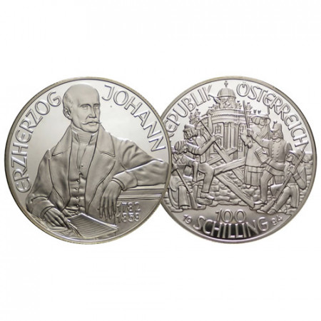 1994 * 100 Silver Schilling Austria - “Erzherzog Johann” (KM 3020) PROOF