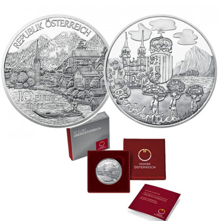2016 * 10 Euro Silver AUSTRIA "Federal Provinces - Oberösterreich (Upper Austria)" PROOF