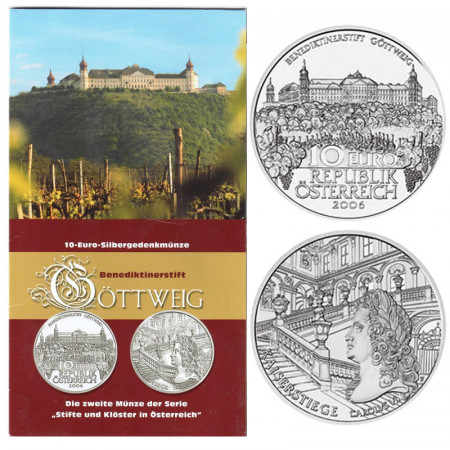 2006 * 10 Euro Silver AUSTRIA "Great Abbeys - Göttweig Abbey" BU