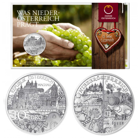 2013 * 10 Euro Silver AUSTRIA "Federal Provinces - Niederösterreich (Lower Austria)" BU