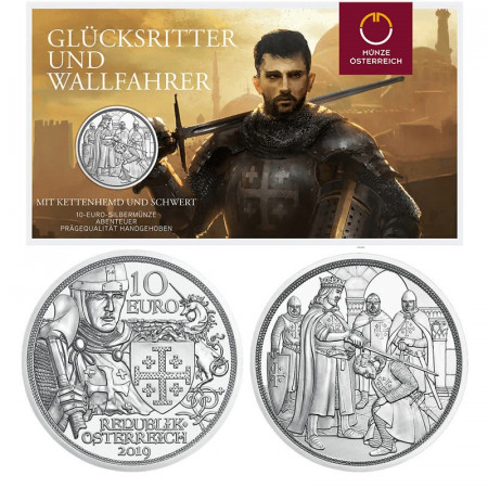 2019 * 10 Euro Silver AUSTRIA "Knights’ Tales - ADVENTURE" (2/5) BU