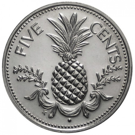 1974 * 5 Cents Bahamas "Ananas" (KM 60) PROOF