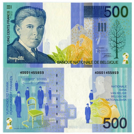 ND (1998) * Banknote Belgium 500 Francs "R Magritte" (p149) UNC