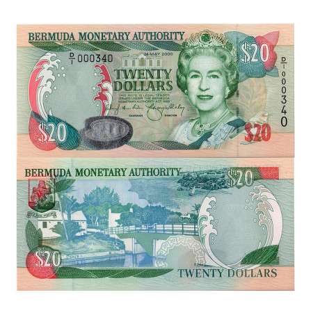 2000 * Banknote Bermuda 20 dollars UNC