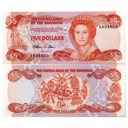 1984 * Banknote Bahamas 5 dollars UNC