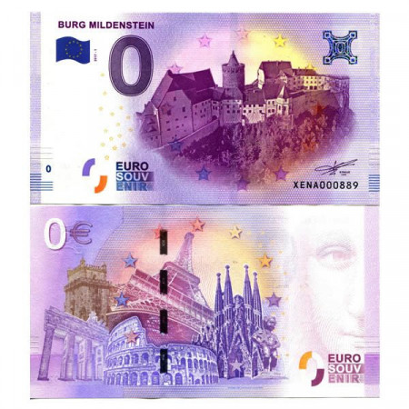 2017-1 * Banknote Souvenir Germany European Union 0 Euro "Burg Mildenstein" UNC