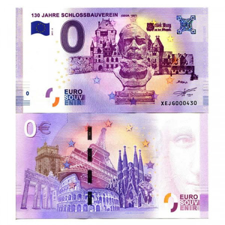 2017-6 * Banknote Souvenir Germany European Union 0 Euro "130 Jahre Schlossbauverein (Gegr.1887)" UNC