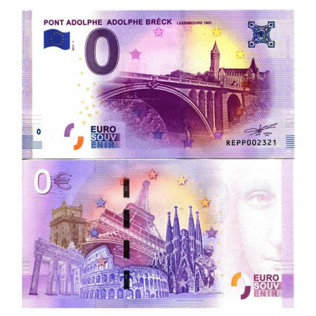 2017-1 * Banknote Souvenir Luxembourg European Union 0 Euro "Pont Adolphe Bréck Luxembourg 1903" UNC