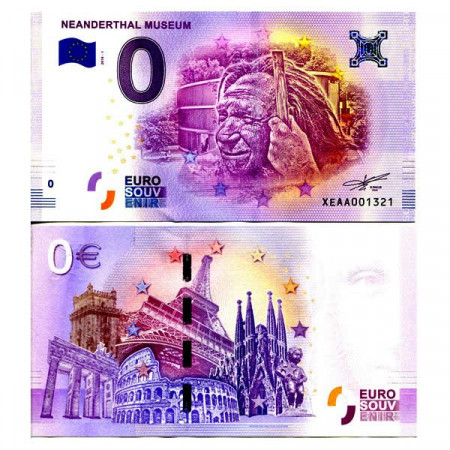 2018-1 * Banknote Souvenir Germany European Union 0 Euro "Neanderthal Museum" UNC