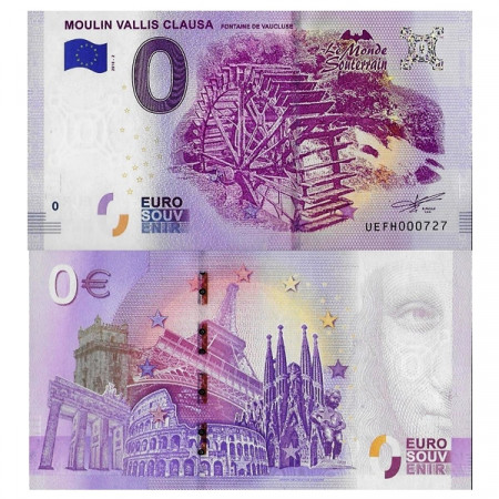 2018-2 * Banknote Souvenir France European Union 0 Euro "Moulin Vallis Clausa" UNC