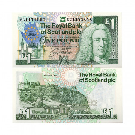 1992 * Banknote Scotland 1 Pound "European Summit Edinburgh" (p356a) UNC