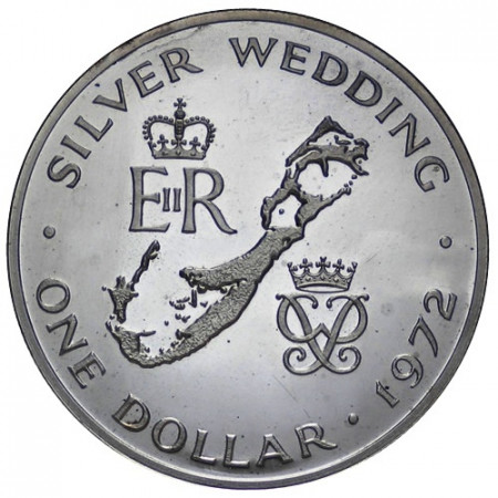 1972 * 1 Dollar Bermuda silver wedding VF