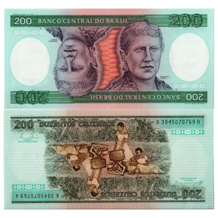 ND (1981-84) * Banknote Brazil 200 Cruzeiros "P Isabel" (p199b) UNC