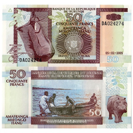 2005 * Banknote Burundi 50 Francs (p36e) UNC