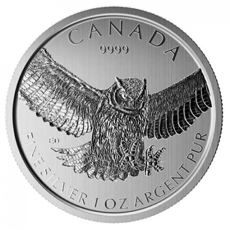 2015 * 5 Silver Dollars 1 OZ Canada "Great Horned Owl"