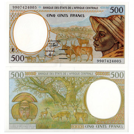 1999 E * Banknote Central African States "Cameroon" 500 francs XF