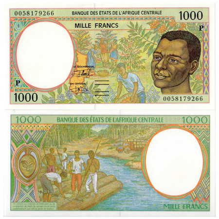 2000 P * Banknote Central African States "Chad" 1000 francs UNC