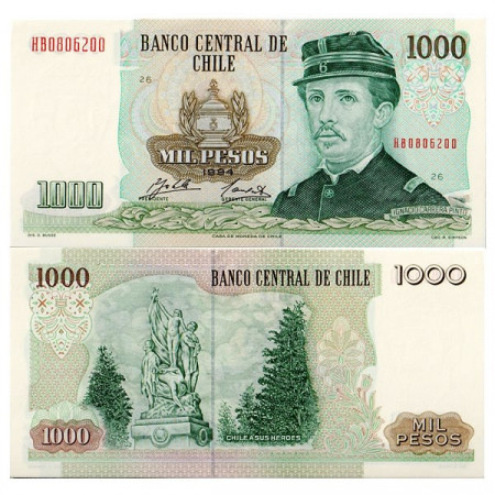 1994 * Banknote Chile 1000 Pesos "Ignacio Carrera Pinto" UNC