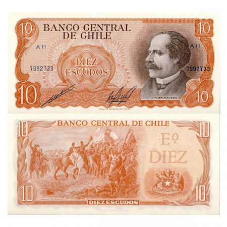ND (1970) * Banknote Chile 10 Escudos "Balmaceda" (p142) UNC
