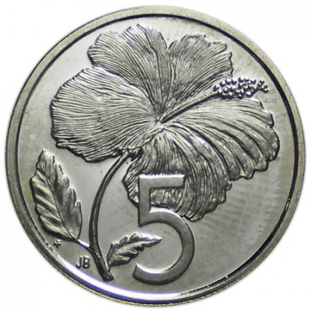 1976 * 5 Cents Cook Islands "Hibiscus" (KM 3) PROOF