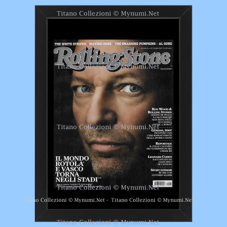 2007 (N45) * Magazine Cover Rolling Stone Original "Vasco Rossi" Framed