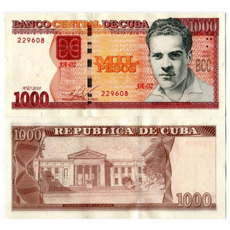 2010 * Banknote Cuba 1000 Pesos "JA Mella" UNC