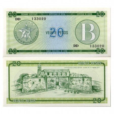 ND (1985) * Certificado de Compra Cuba 20 Pesos "Serie B" (pFX9) UNC