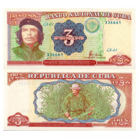 1995 * Banknote Cuba 3 Pesos "Che Guevara" (p113) UNC