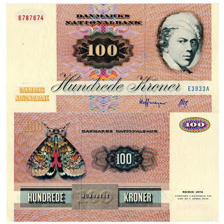 1993 * Banknote Denmark 100 Kroner “Jens Juel” (p51w) UNC