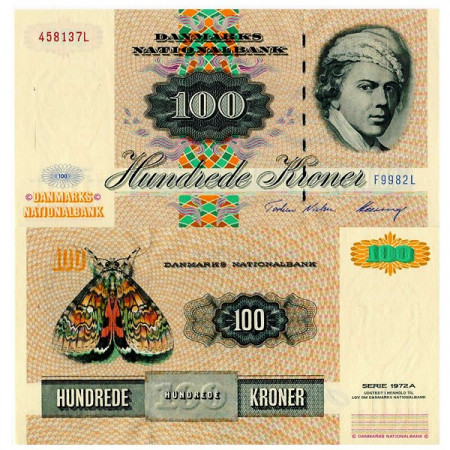 1998 * Banknote Denmark 100 Kroner “Jens Juel” (p54i) UNC